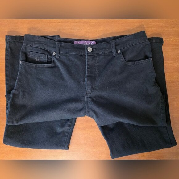 Gloria Vanderbilt Amanda Black Straight-Leg Jeans Size 12 Short Cotton Blend - Picture 8 of 8
